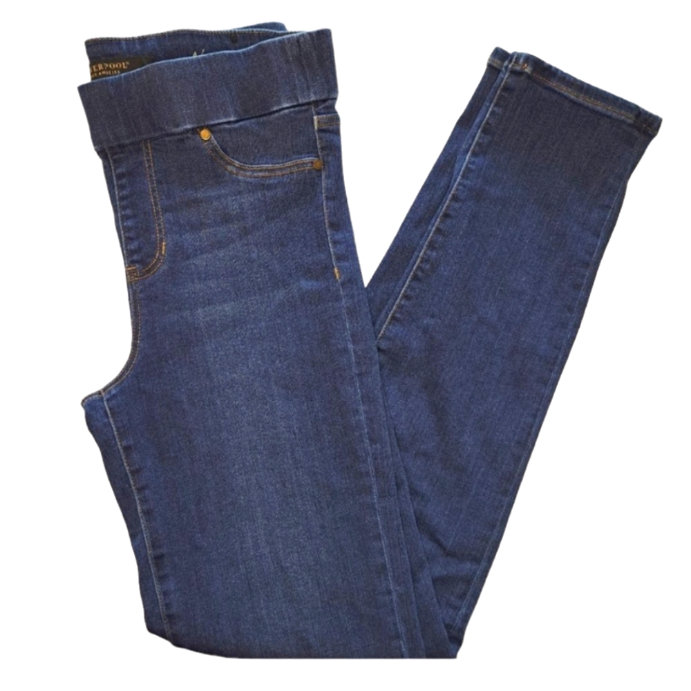 Liverpool Pull-On Slim Fit Dark Wash Jeans Size 4